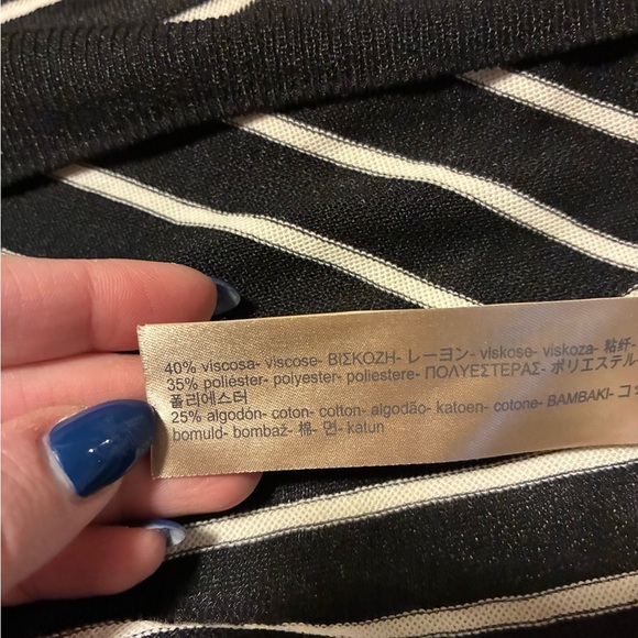 MASSIMO DUTTI Jumper Size Small Relaxed Fit Striped Blouse Nautical Designer - Picture 7 of 9